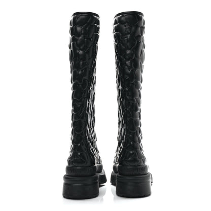 Valentino Garavani Rubber Atelier 03 Rose Edition 30/50mm Tall Rainboots 38 Black 5 of 9