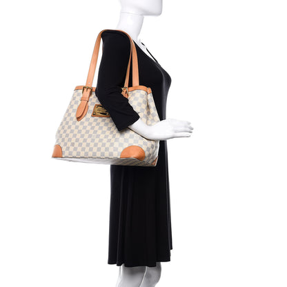 Louis Vuitton Damier Azur Hampstead MM 2 of 17