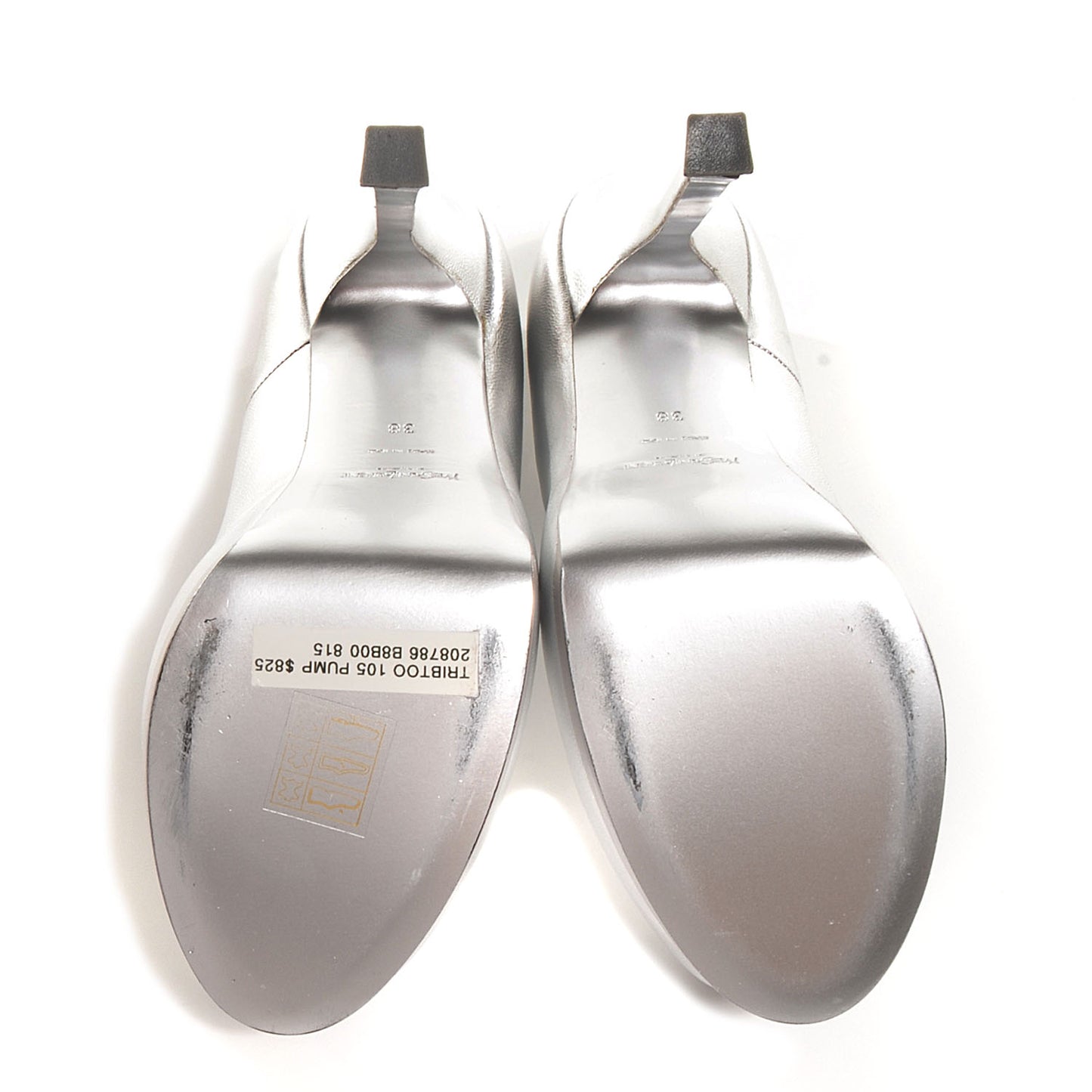 Nappa Silk Tribtoo 105 Pumps Silver 38