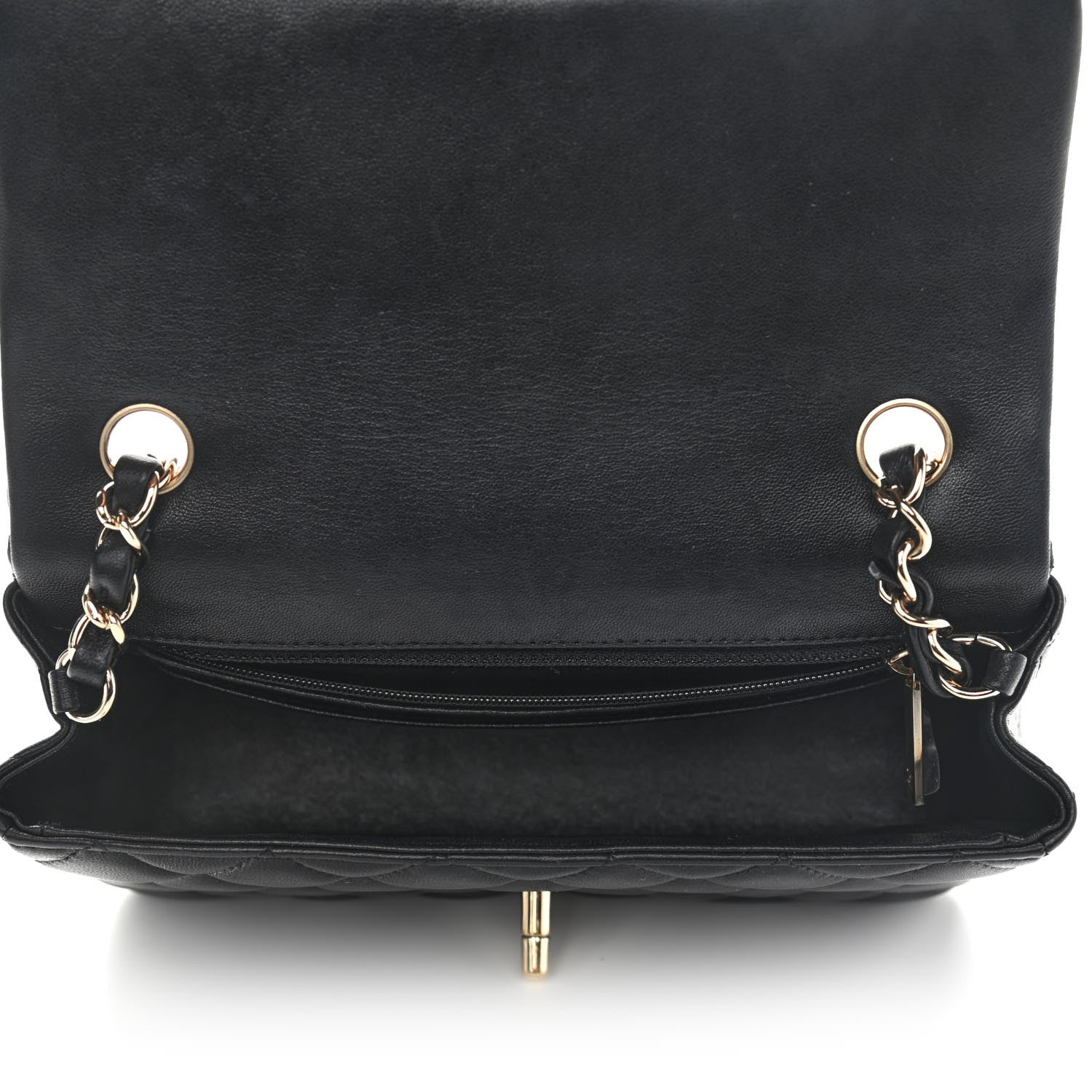 Chanel Lambskin Quilted Mini Rectangular Flap Black 5 of 10