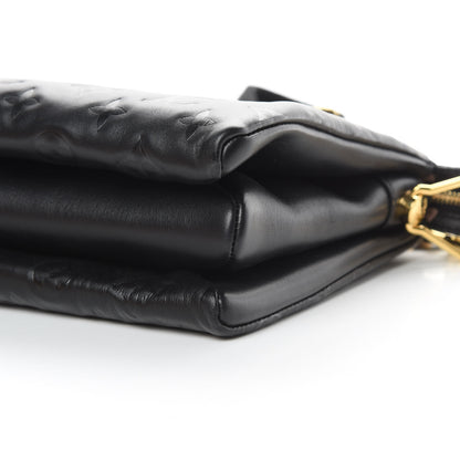 Louis Vuitton Lambskin Embossed Monogram Coussin PM Black 12 of 13