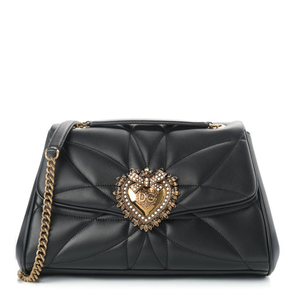 Dolce & Gabbana Lambskin Devotion Shoulder Bag Black 1 of 11
