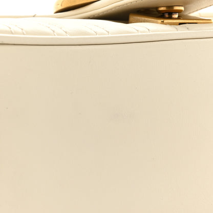 Gucci Calfskin Matelasse Small GG Marmont Shoulder Bag White 13 of 13