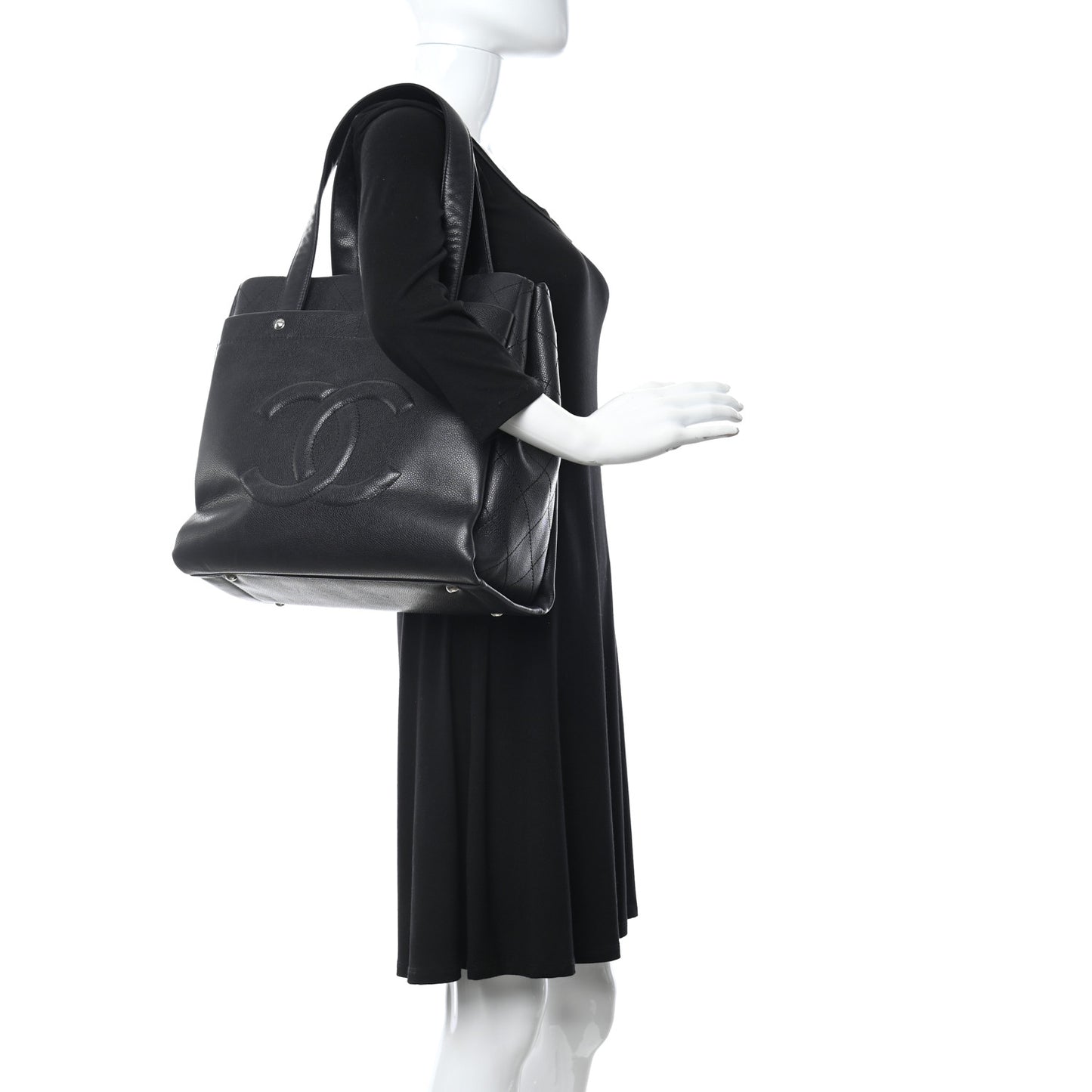 Caviar Executive Cerf Shopper Tote Black