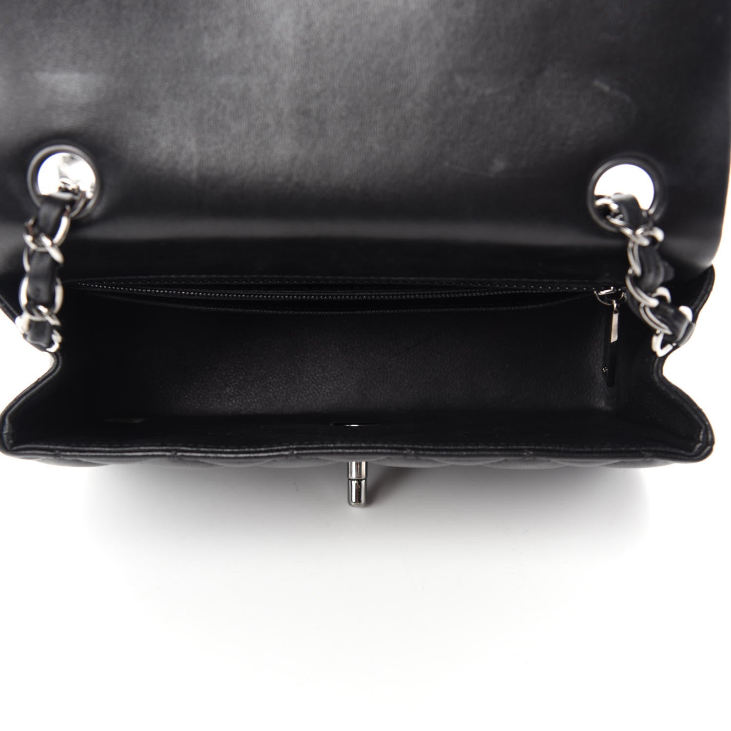 Chanel Lambskin Quilted Mini Rectangular Flap Black 5 of 12