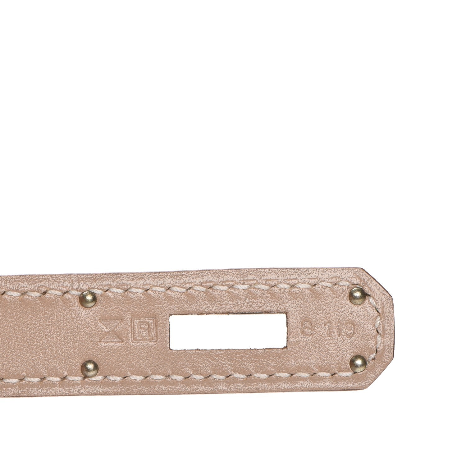 Hermes Tadelakt Guilloche Birkin 35 Argile 13 of 27