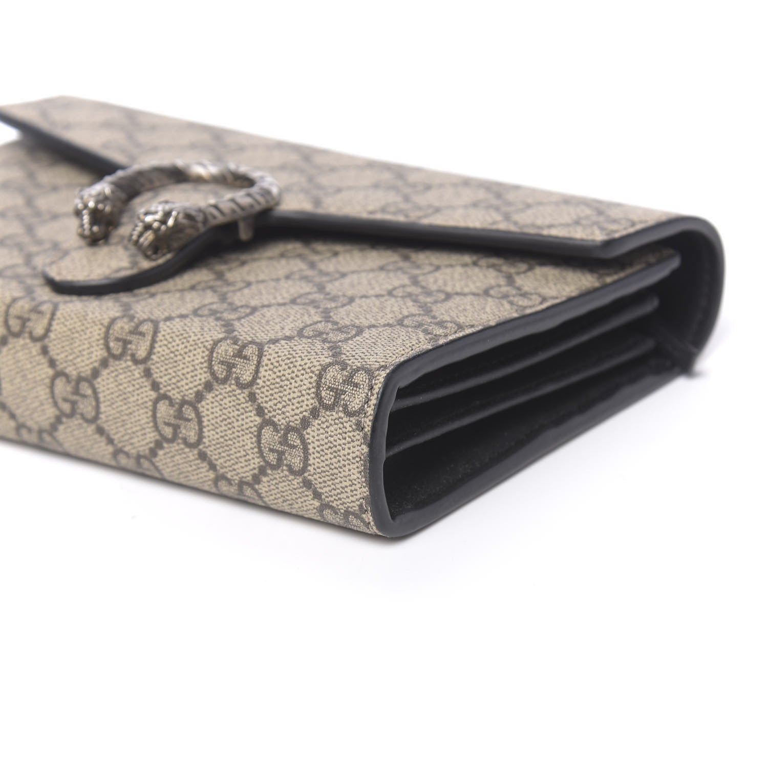 Gucci GG Supreme Monogram Mini Dionysus Chain Wallet Beige Black 9 of 10