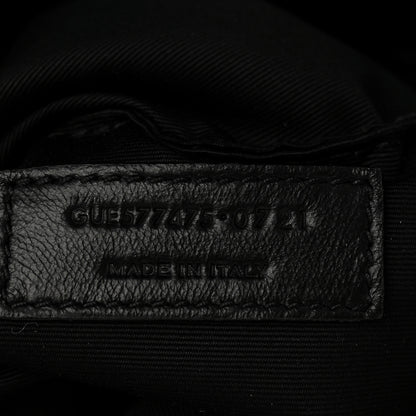 Saint Laurent Lambskin Quilted Medium Loulou Puffer Monogram Chain Satchel Black 7 of 10