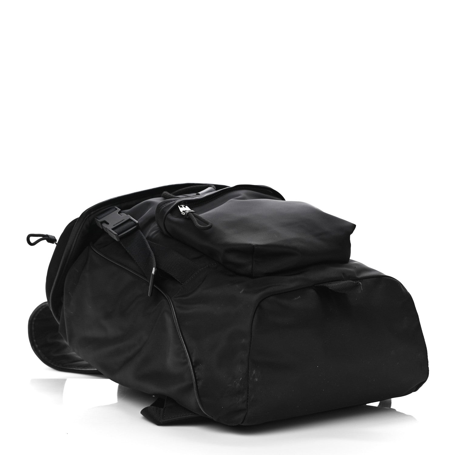 Burberry Nylon Logo Print Rocky Backpack Black 3 of 19