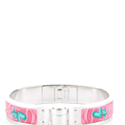 Hermes Enamel Printed Narrow Brides De Gala Hinged Bracelet S 3 of 5