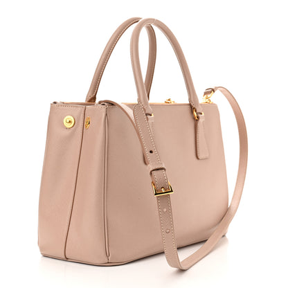 Prada Saffiano Small Galleria Double Zip Tote Cammeo 3 of 10