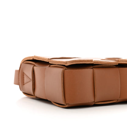 Bottega Veneta Lambskin Maxi Intrecciato Cassette Crossbody Bag Caramel 8 of 10