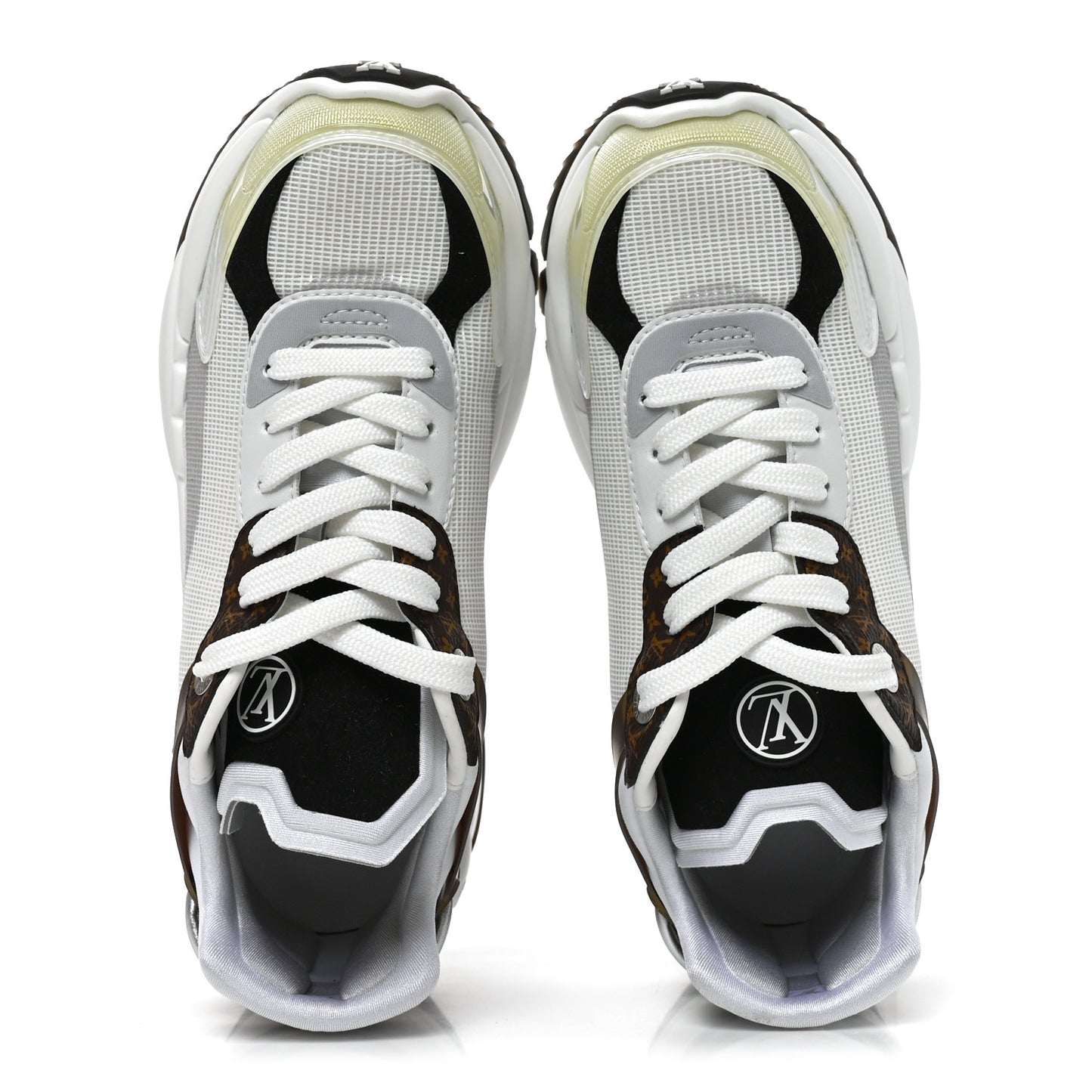Monogram Calfskin Run 55 Sneakers 35.5 White