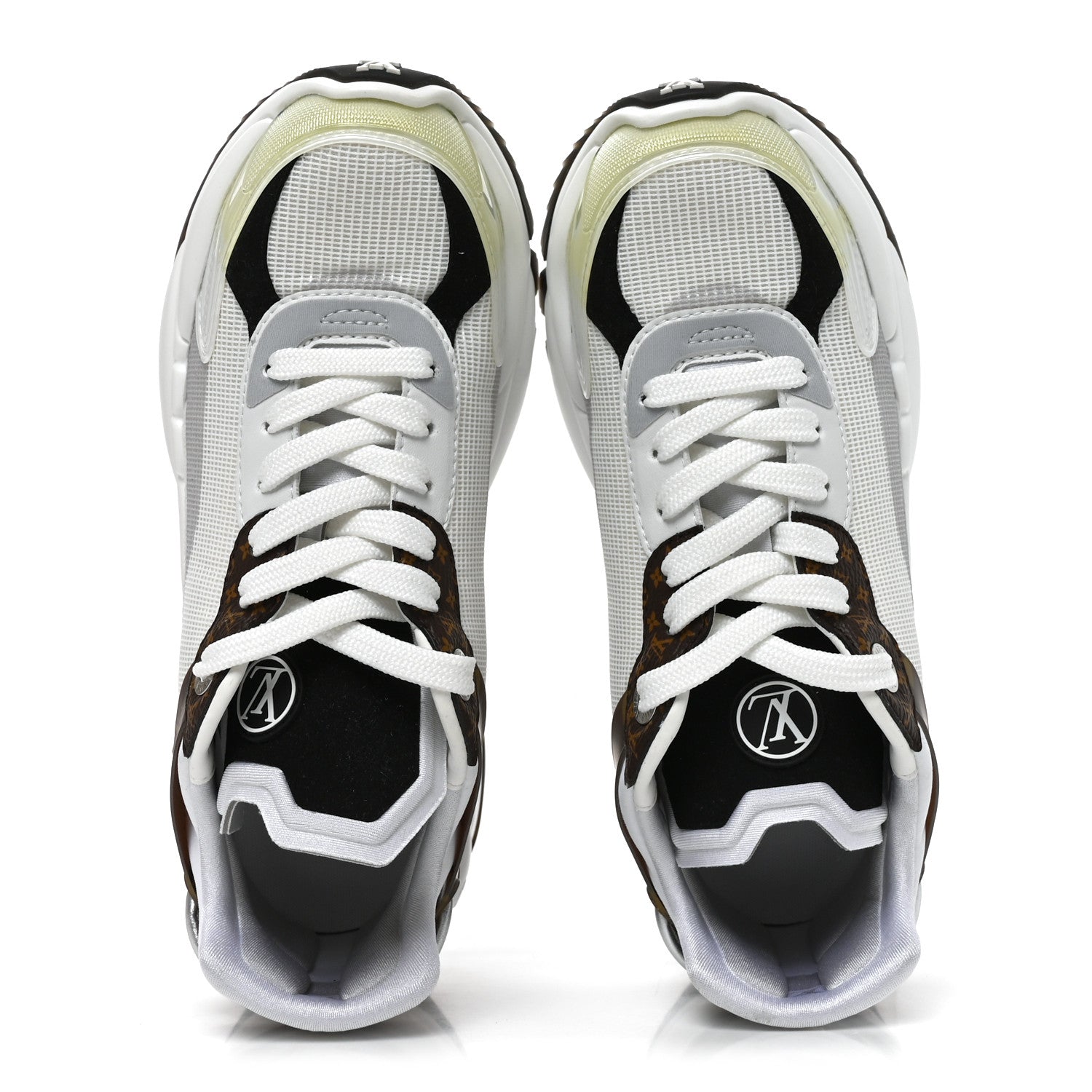 Louis Vuitton Monogram Calfskin Run 55 Sneakers 35.5 White 6 of 9