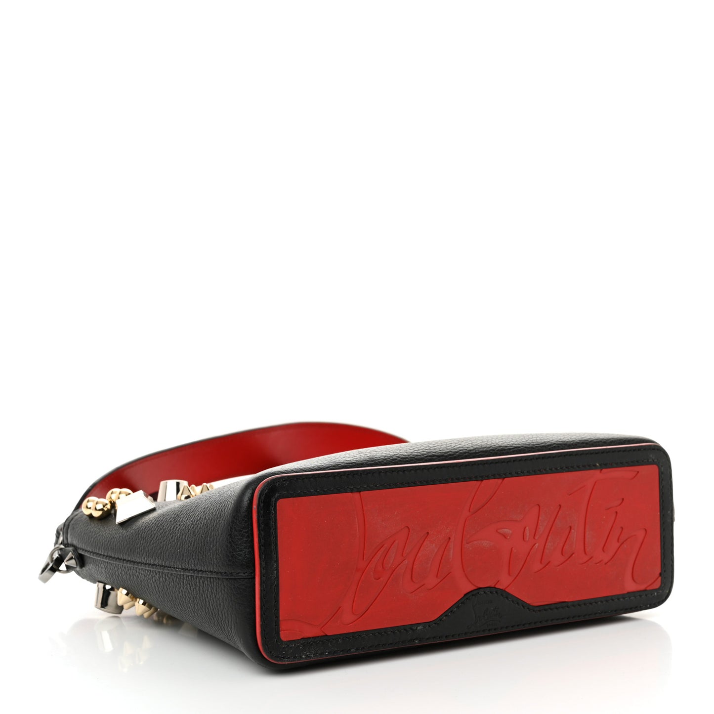 Calfskin Empire Spike Studded Mini East West Cabata Black