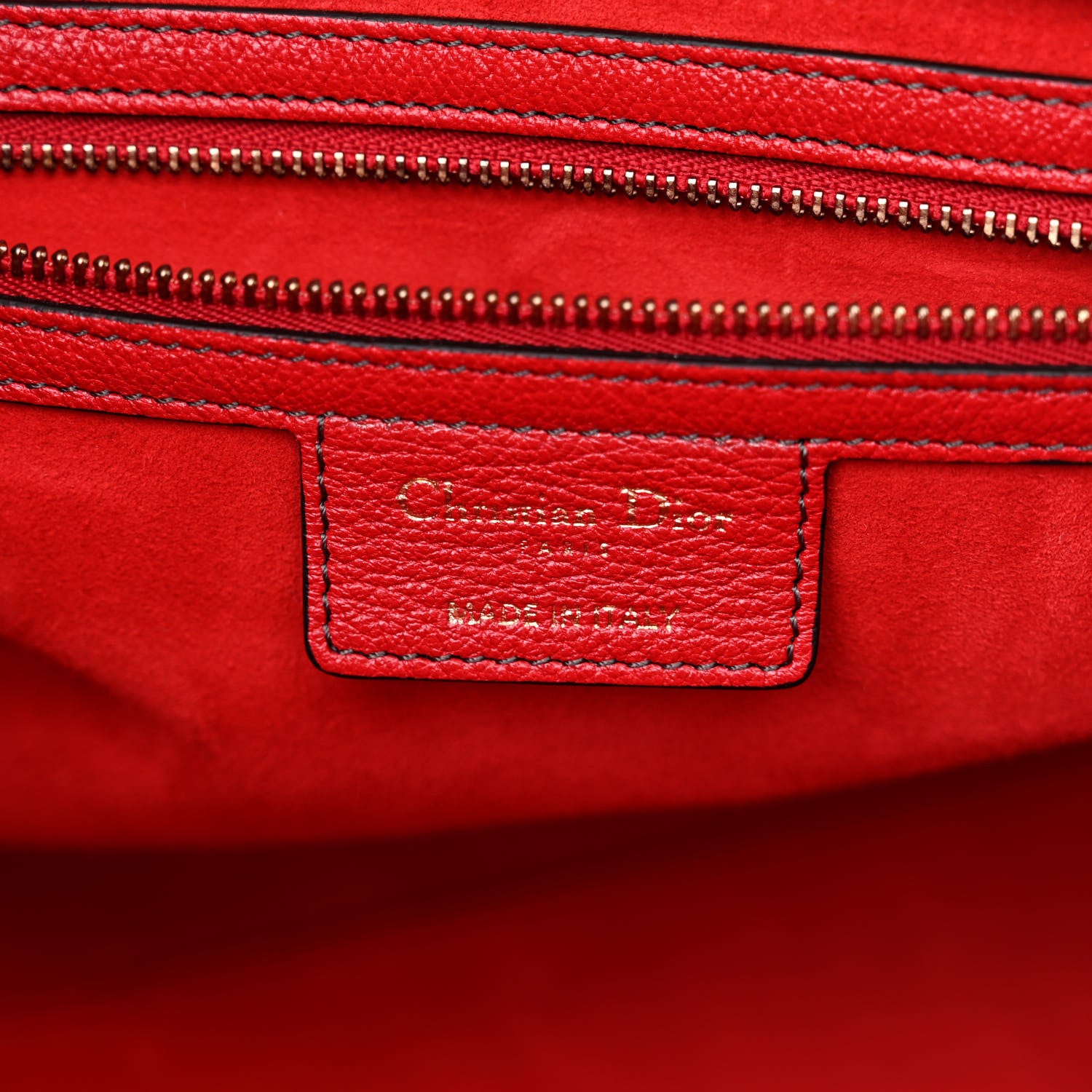 Christian Dior Goatskin DIORANGELES Tote Red 6 of 13