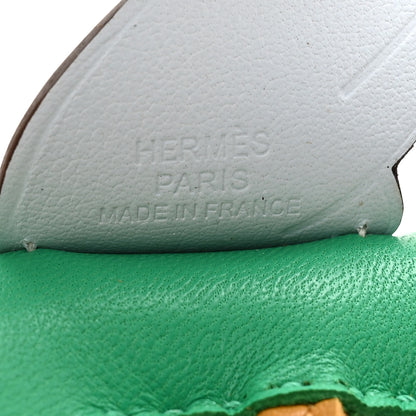 Hermes Milo Lambskin Grigri Rodeo Pegase Horse Bag Charm PM Menthe Sesame Bleu Brume 4 of 5
