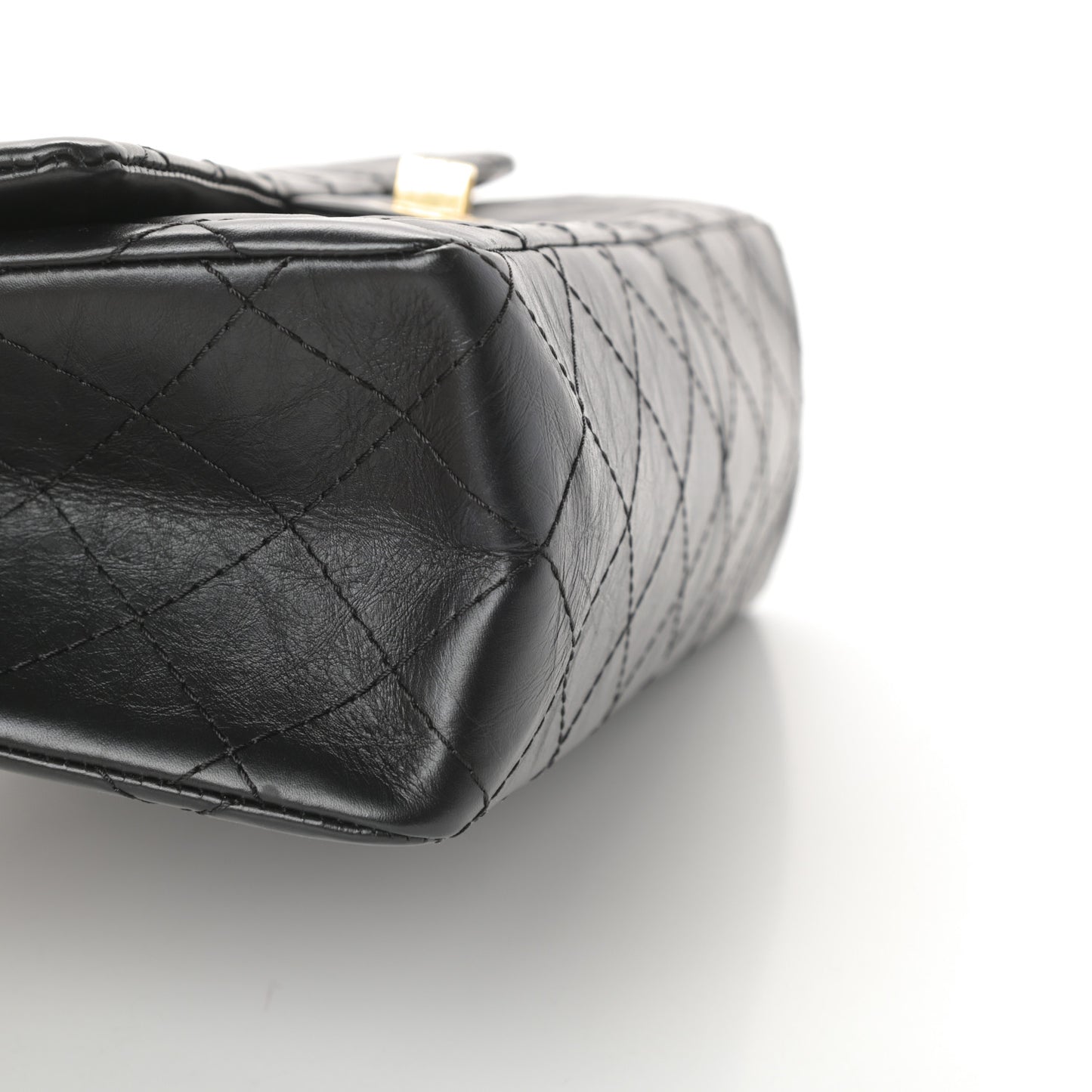 Aged Calfskin Quilted 2.55 Reissue 226 Flap Black