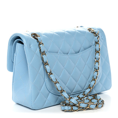 Chanel Caviar Quilted Small Double Flap Light Blue 3 of 11
