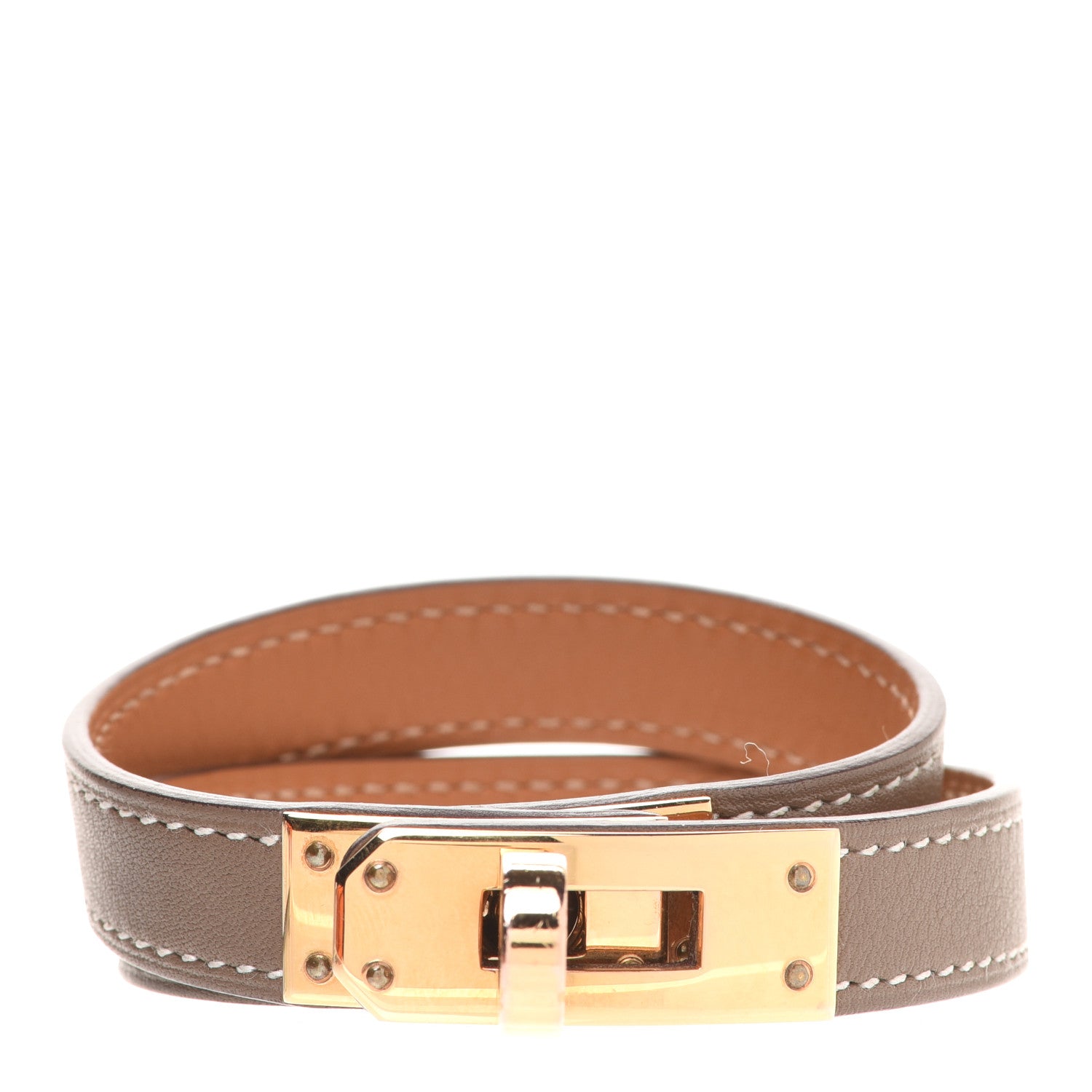 Hermes Swift Kelly Double Tour Bracelet S Etoupe 1 of 7