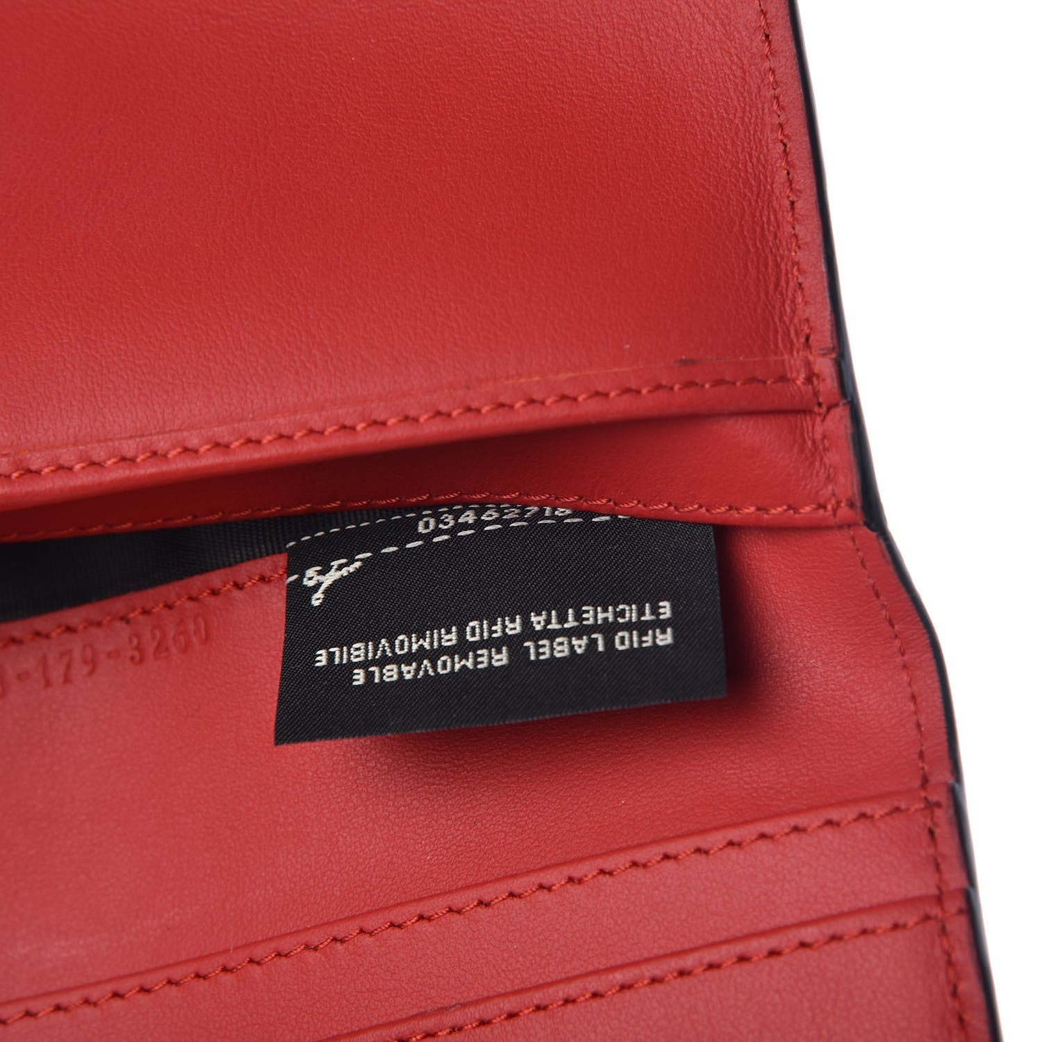 Fendi Vitello Century Monster Eyes Inlay Continental Wallet Black Giallo Rosso 9 of 9
