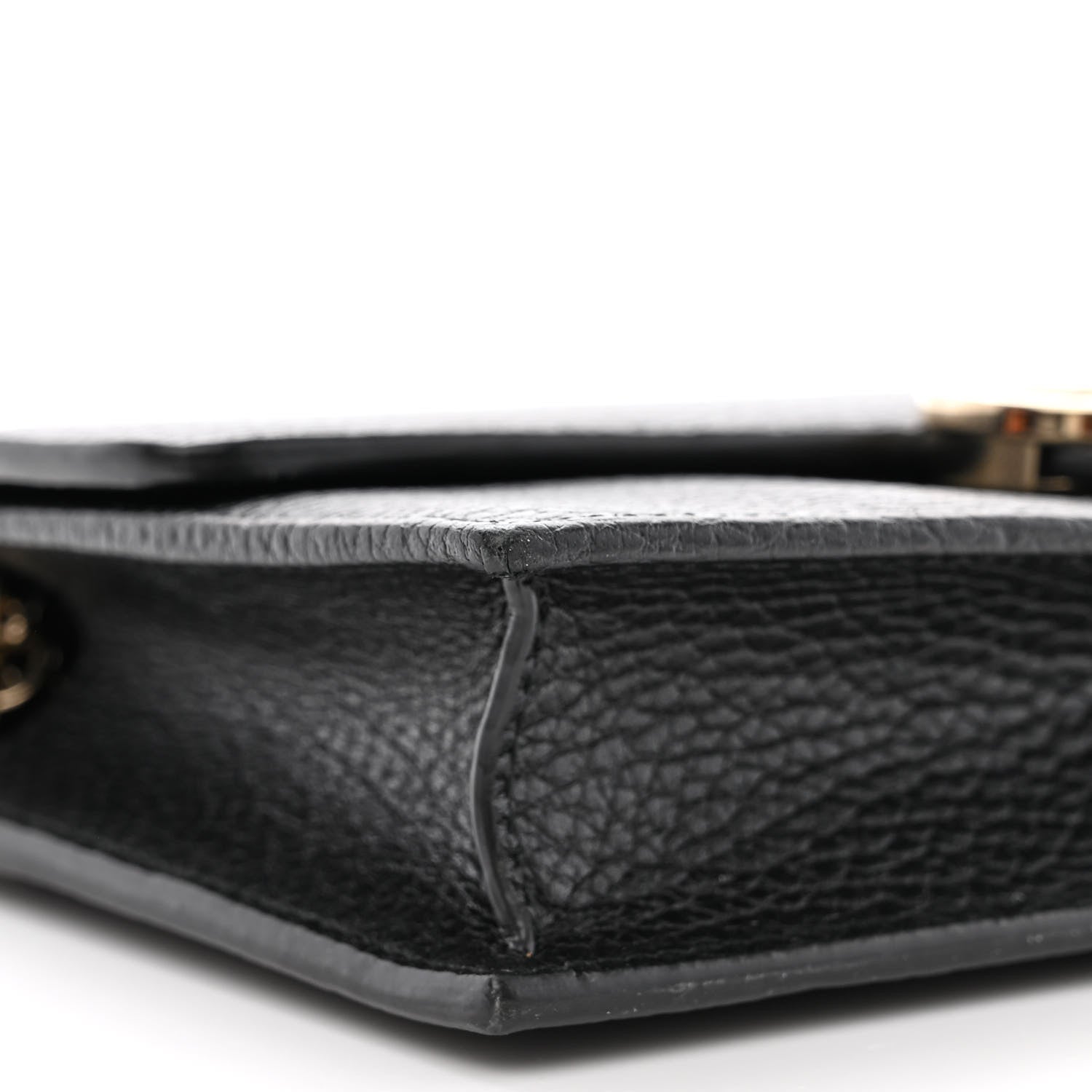 Gucci Dollar Calfskin Interlocking G Chain Wallet Black 9 of 10