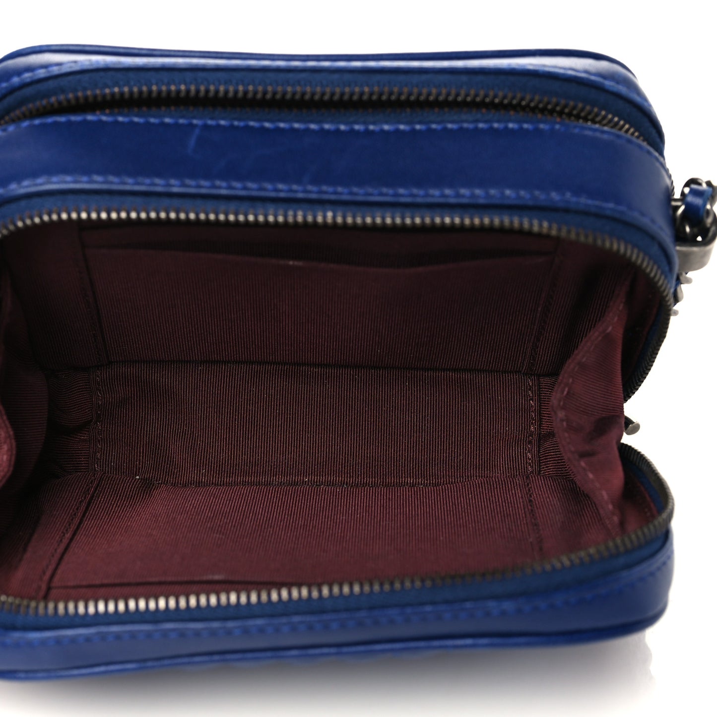 Lambskin Quilted Mini Coco Boy Camera Bag Blue