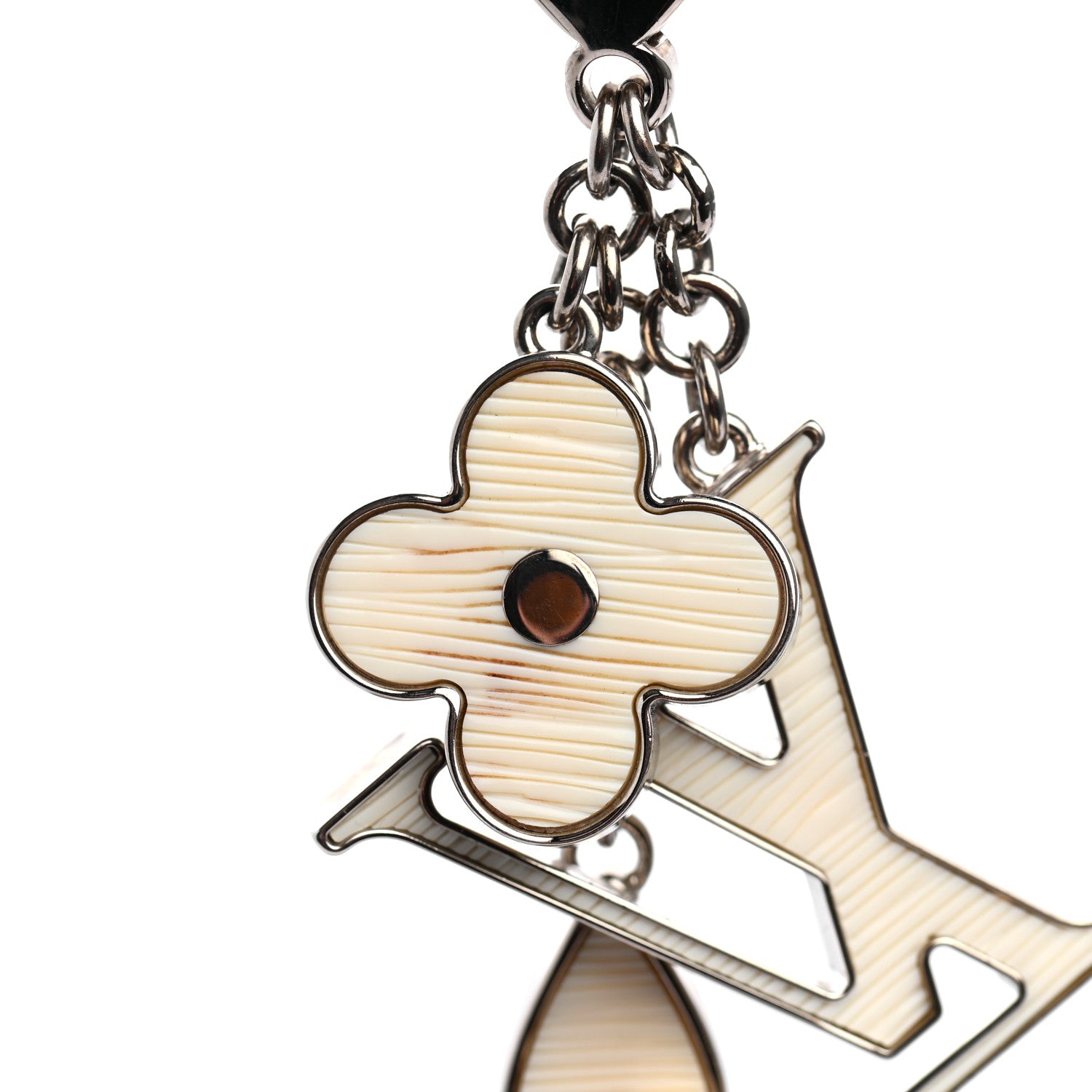 Louis Vuitton Fleur De Monogram Bag Charm Silver 5 of 5
