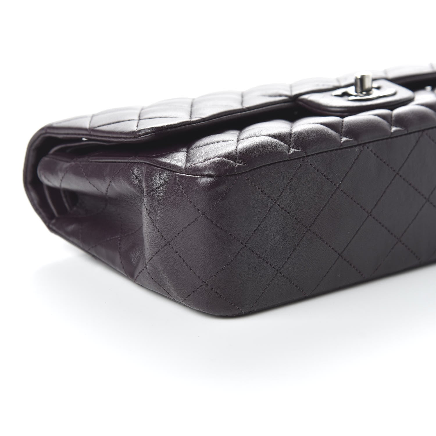 Chanel Lambskin Quilted Medium Double Flap Purple 6 of 10