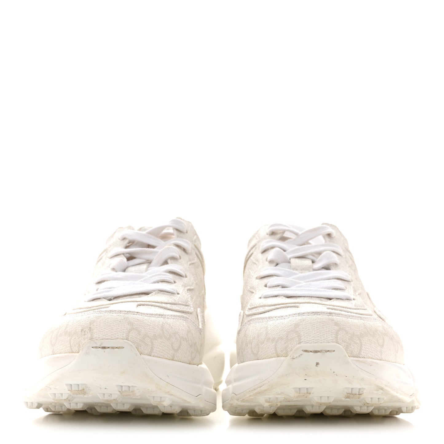 GG Supreme Monogram Womens Rhyton Sneakers 36.5 White