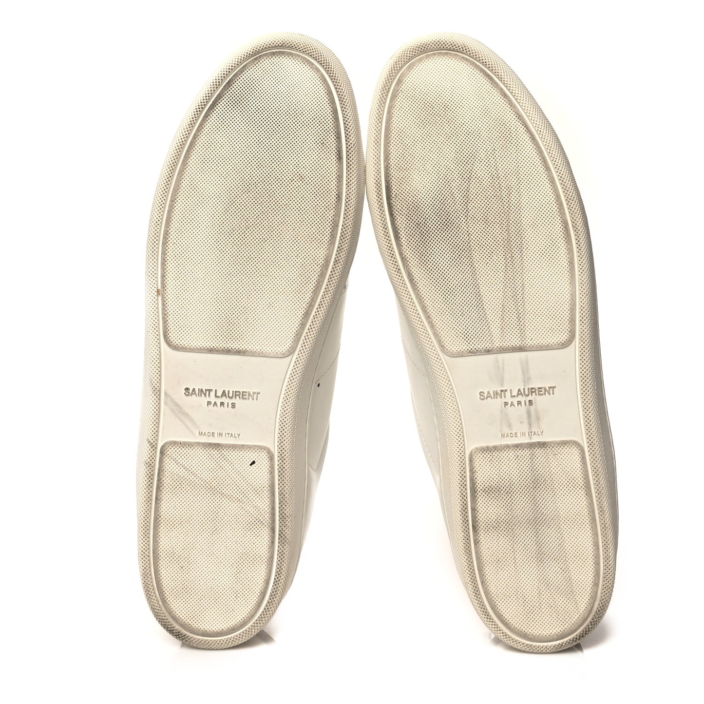 Calfskin Metallic Ayers Signature Court Lips Sneakers 40.5 Optic White
