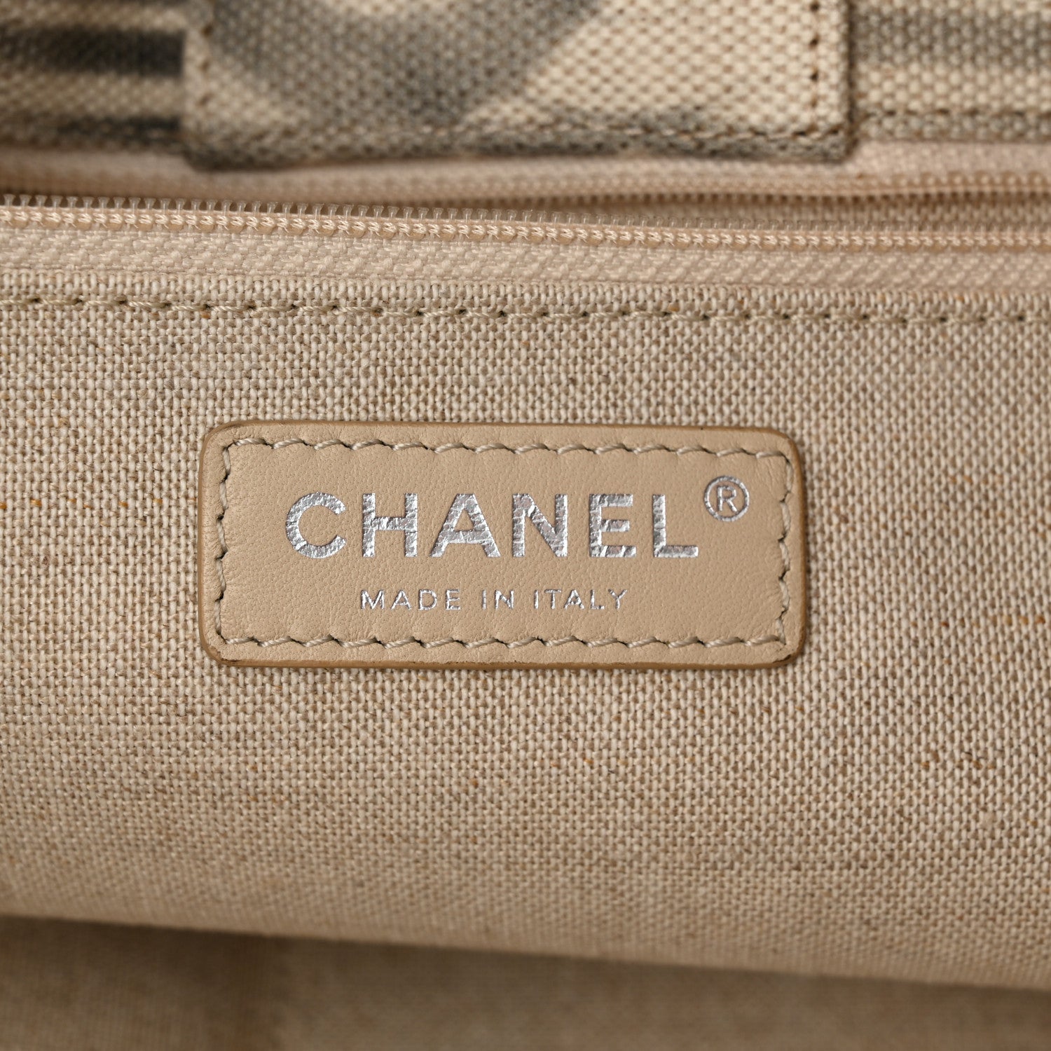 Chanel Canvas Large Iliad Shopping Tote Beige 6 of 14