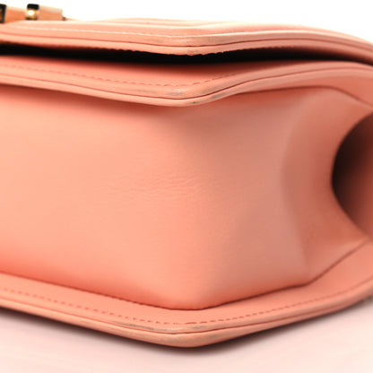 Chanel Calfskin Chevron Quilted Small Boy Flap Light Orange 9 of 12