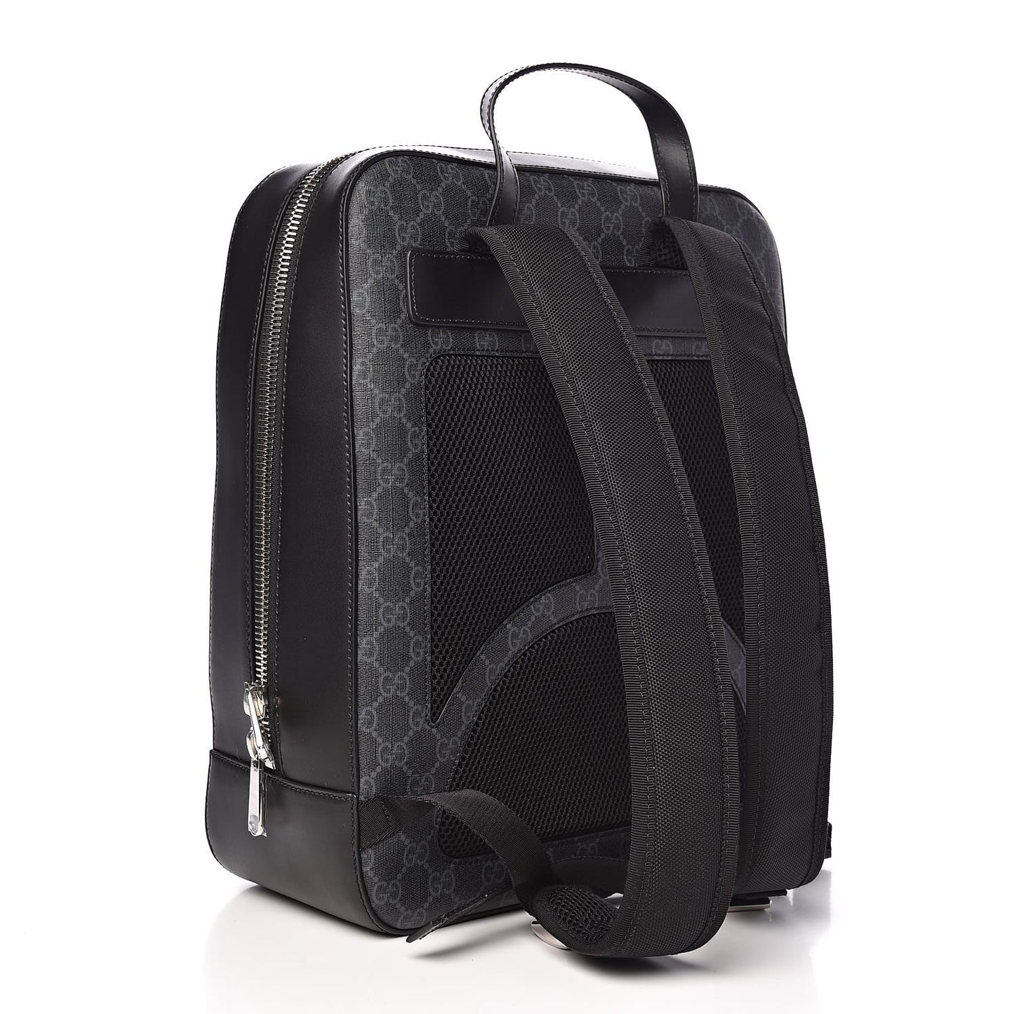 GG Supreme Monogram Web Tote Backpack Black Grey