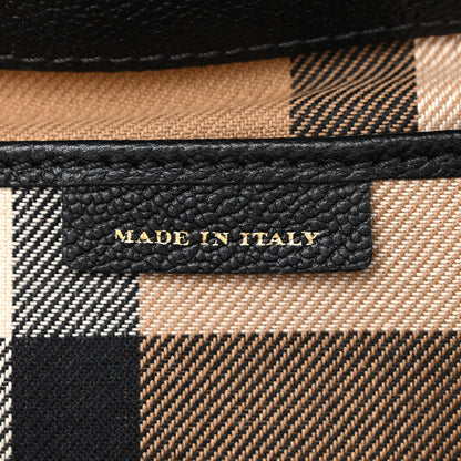 Burberry Soft Grain Calfskin Medium Buckle Tote Black 7 of 15