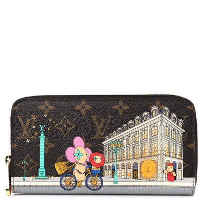 Louis Vuitton Monogram 2022 Christmas Animation Paris Zippy Wallet Pink 1 of 9
