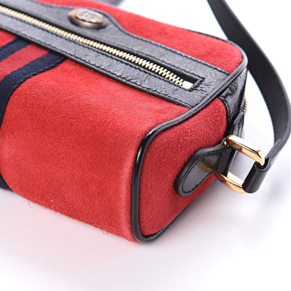 Gucci Suede Patent Web Mini Ophidia Shoulder Bag Red 8 of 8