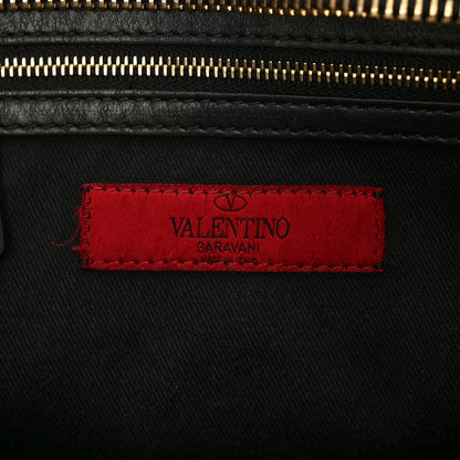 Valentino Garavani Vitello Rockstud Double Handle Tote Black 6 of 13