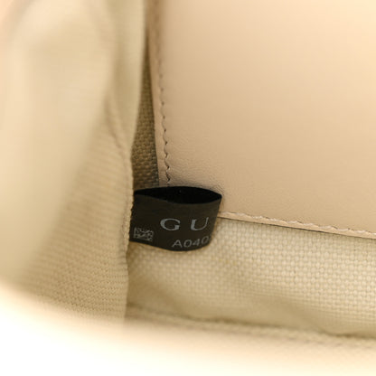 Gucci Calfskin Matelasse Monochrome Mini GG Marmont Crossbody Shoulder Bag White 7 of 14