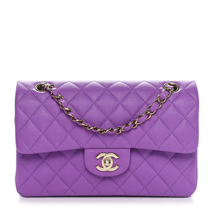 Chanel Caviar Quilted Small Double Flap Purple 1 of 10