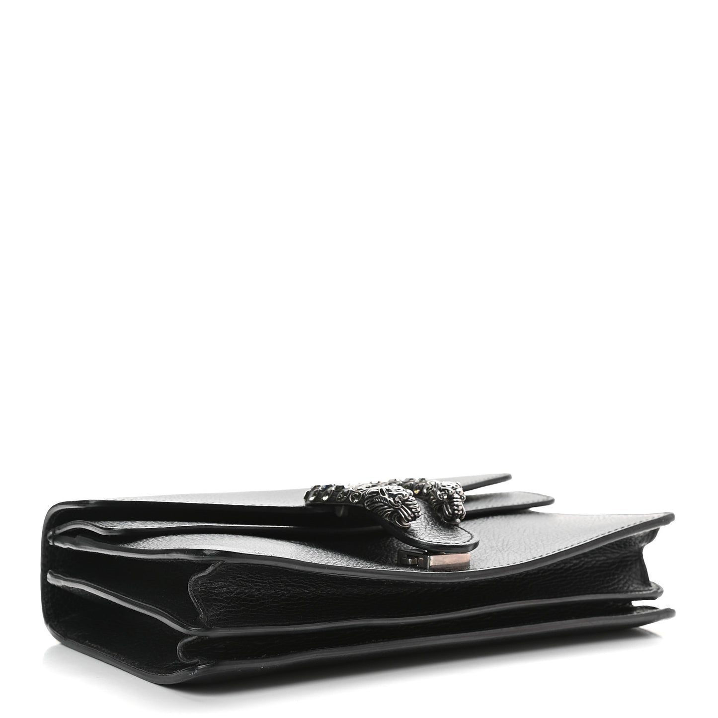 Pebbled Calfskin Small Dionysus Shoulder Bag Black
