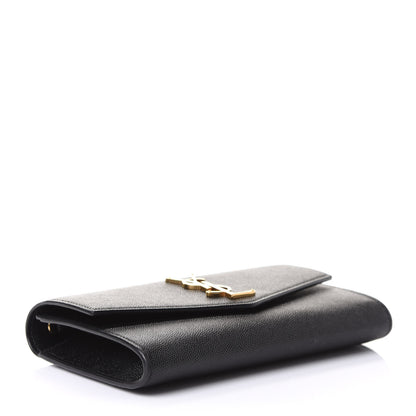 Saint Laurent Grain De Poudre Uptown Chain Wallet Black 5 of 11