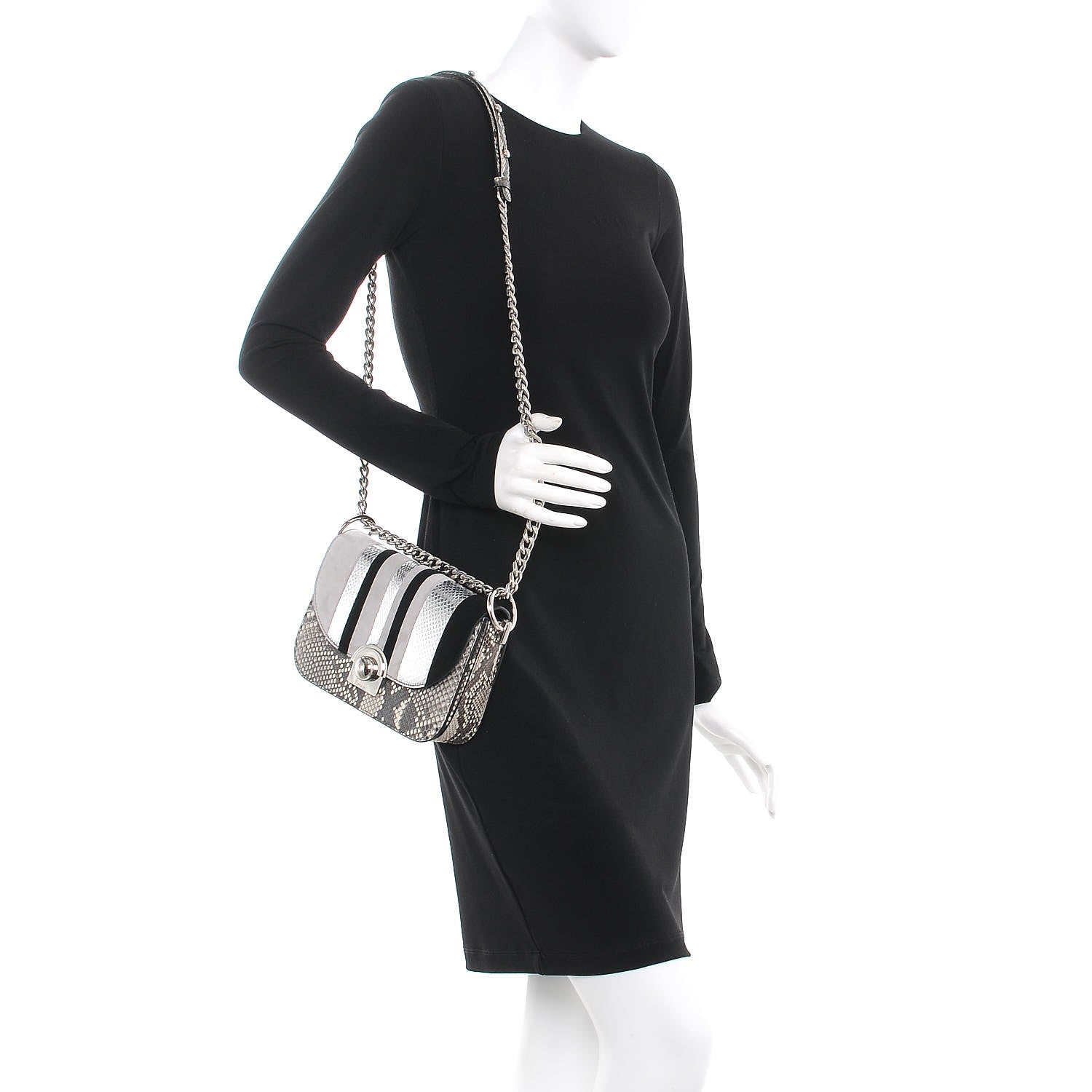 Prada Metallic Ayers Suede Arcade Crossbody Bag Roccia Nube Black 2 of 8