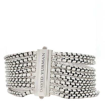 David Yurman Sterling Silver 8 Row Box Chain Bracelet 2 of 3