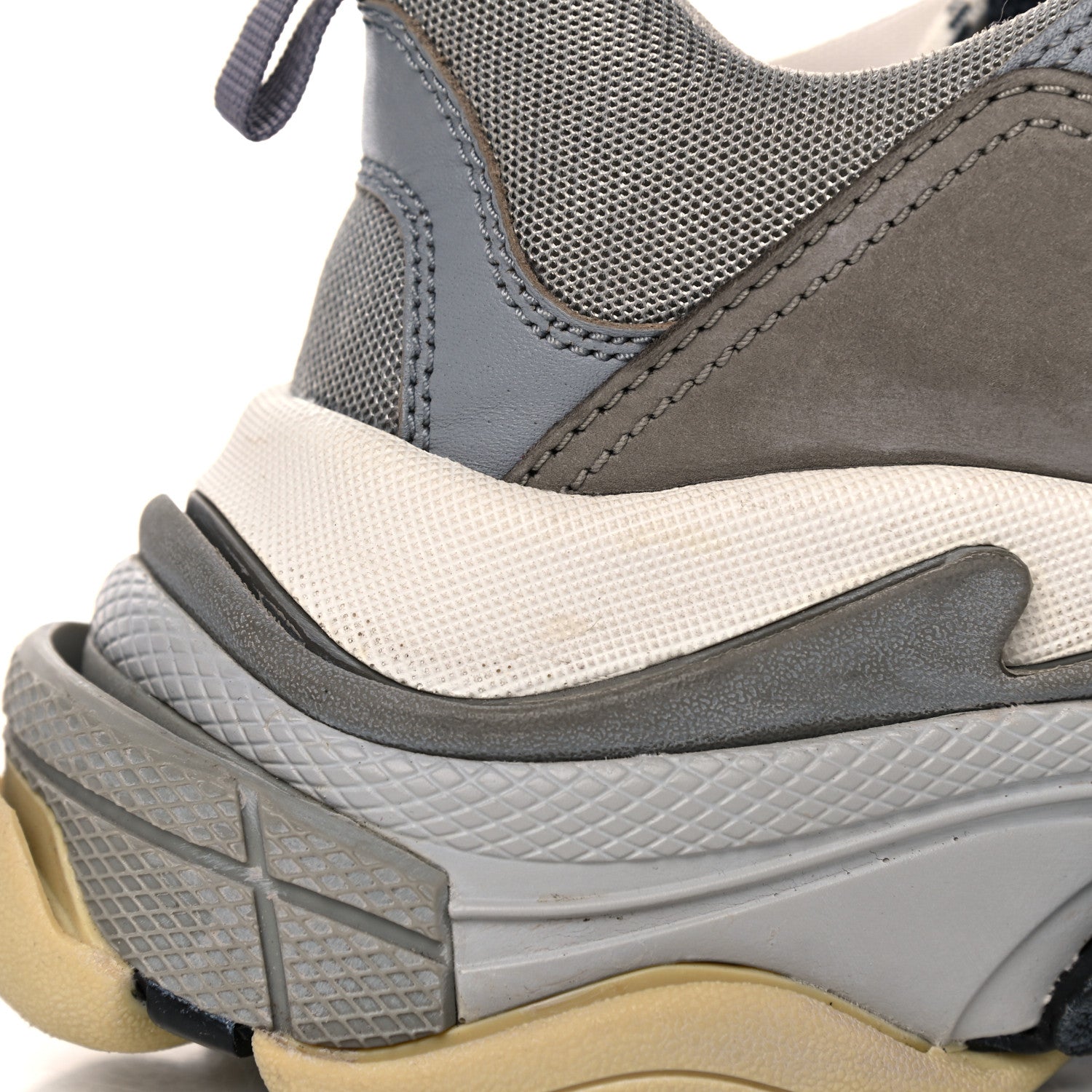 Balenciaga Fabric Mesh Mens Triple S Sneakers 41 Beige Bleu Gray 10 of 18