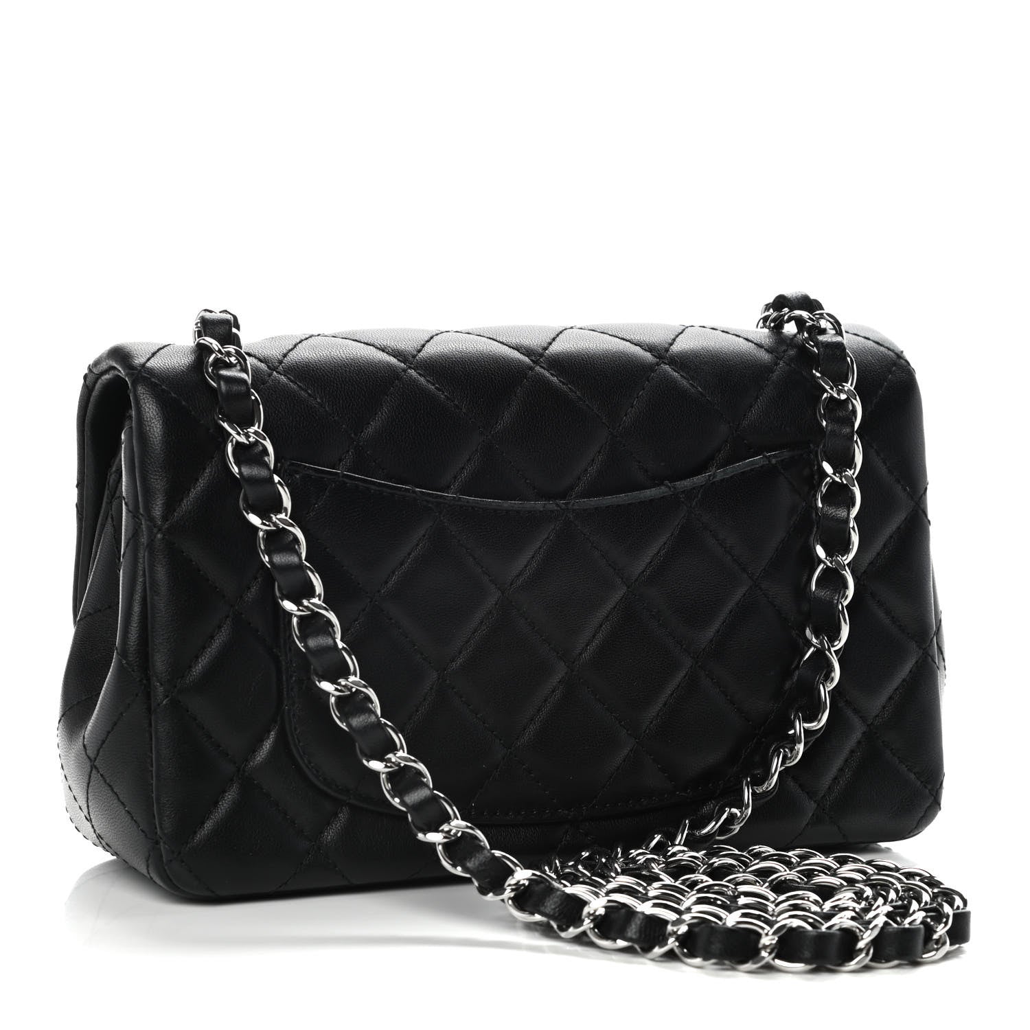 Chanel Lambskin Quilted Mini Rectangular Flap Black 2 of 11