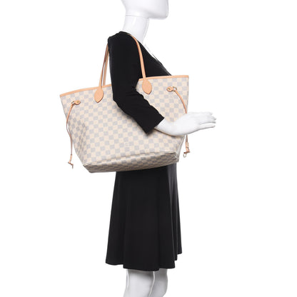 Louis Vuitton Damier Azur Neo Neverfull MM Rose Ballerine 2 of 13