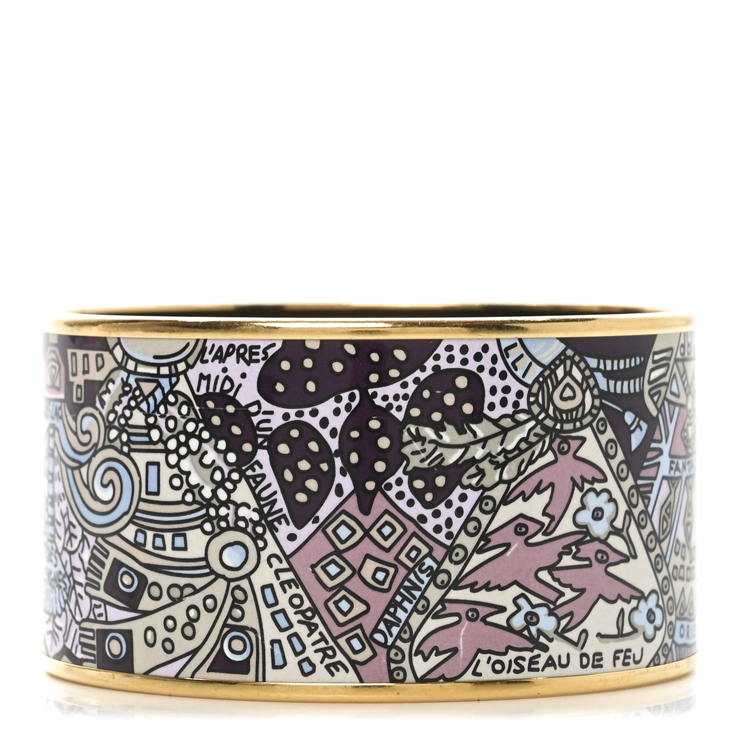 Hermes Enamel Printed Extra Wide Bracelet 65 3 of 5
