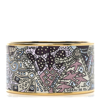 Hermes Enamel Printed Extra Wide Bracelet 65 3 of 5