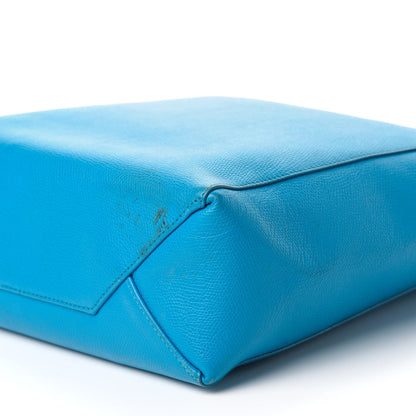 Celine Grained Calfskin Small Vertical Cabas Turquoise 7 of 11